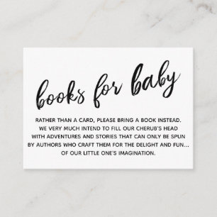 Einfacher moderner Handschrifts-Buch-Antrag Begleitkarte