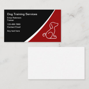 Einfacher moderner Hundetrainer Canine Instructor Visitenkarte