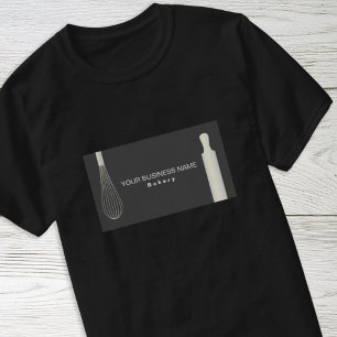 Einfacher Moderner Konditor Bäckerei Backbetrieb T-Shirt