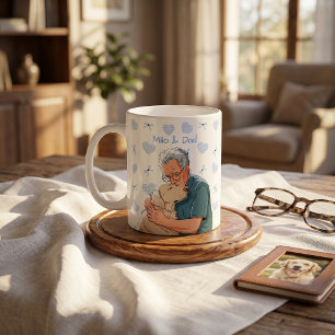 Einfacher moderner Name und Foto des Haustiers Kaffeetasse