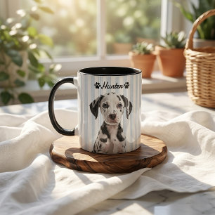 Einfacher moderner Name und Foto des Haustiers Tasse