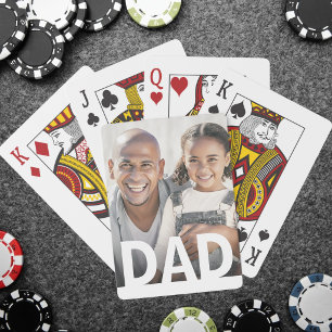 Einfacher moderner Papa-Foto Spielkarten