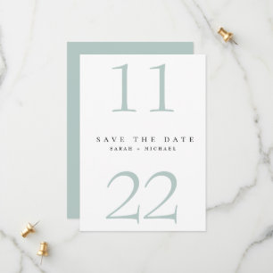 Einfacher moderner Text Seafoam Save-the-Date Save The Date