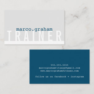 EINFACHER MODERNER TYP schlichte maskuline graue M Visitenkarte