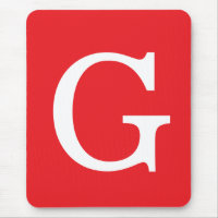 Einfacher Monogramm-Initialenbuchstabe Rot Weiß