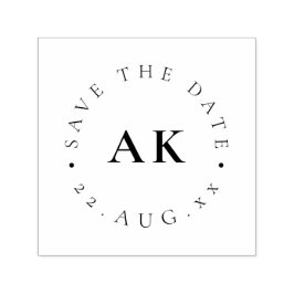 Einfacher Monogramm-Kreis Moderner Minimalistische Permastempel