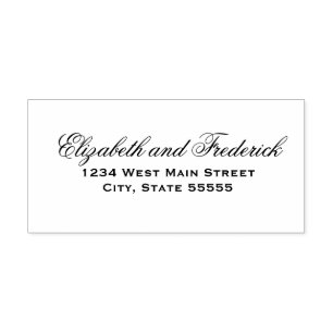 Einfacher Monogramm-Rückkehr-Aufkleber Permastempel