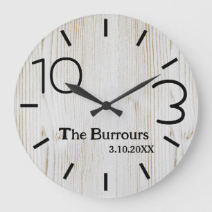 Einfacher Name der einfachen Rufnummer aus hellem Große Wanduhr