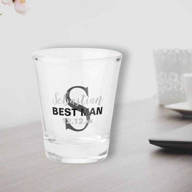 Einfacher Name der Hochzeitsgesellschaft Personali Schnapsglas (Von Creator hochgeladen)