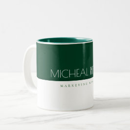 Einfacher Name und Job für das benutzerdefinierte  Zweifarbige Tasse