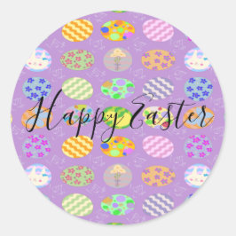 Einfacher niedlicher Osterklassiker Rundsticker Runder Aufkleber
