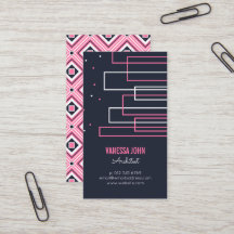 Einfacher | Pink-u. Marine-Blau-Architekt der