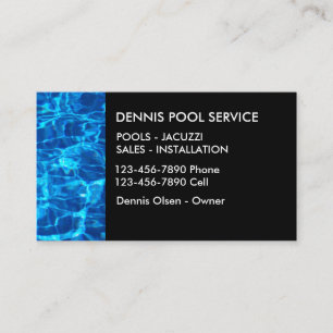 Einfacher Pool-Service Visitenkarte