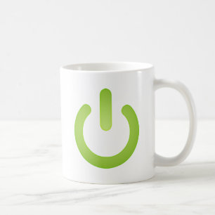 Einfacher Power-Knopf Tasse