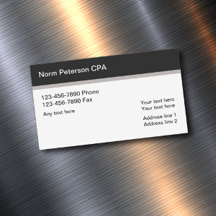 Einfacher professioneller CPA-Buchhalter Magnetische Visitenkarte
