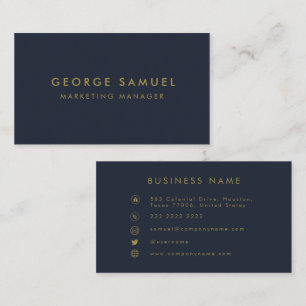 Einfacher Professioneller Eleganter Name des Arbei Visitenkarte