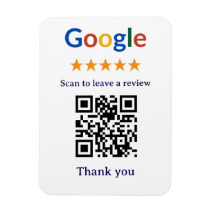 Einfacher professioneller Google-Review-QR-Code fü Magnet