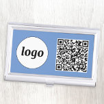 Einfacher QR-Code für die Werbung mit Logos Visitenkarten Dose<br><div class="desc">Einfaches Logo und QR-Code,  um Ihr Unternehmen zu fördern. Ersetzen Sie das Logo und den QR-Code durch Ihren eigenen,  um ihn anzupassen. Minimalistisch und beruflich,  um Ihre Marke widerzuspiegeln.</div>