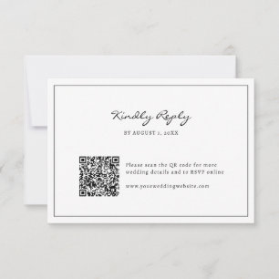 Einfacher QR-Code RSVP Karte