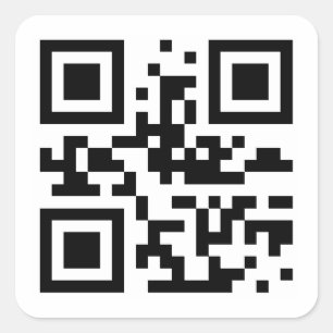 Einfacher QR für kleine Unternehmen Benutzerdefini Quadratischer Aufkleber
