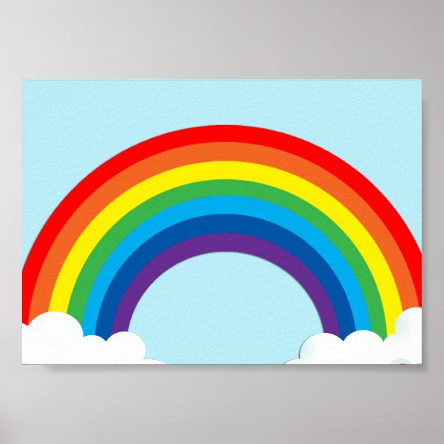 Einfacher Regenbogen Poster (Vorne)