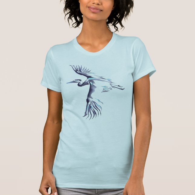 Einfacher Reiher-T - Shirt (Vorderseite)