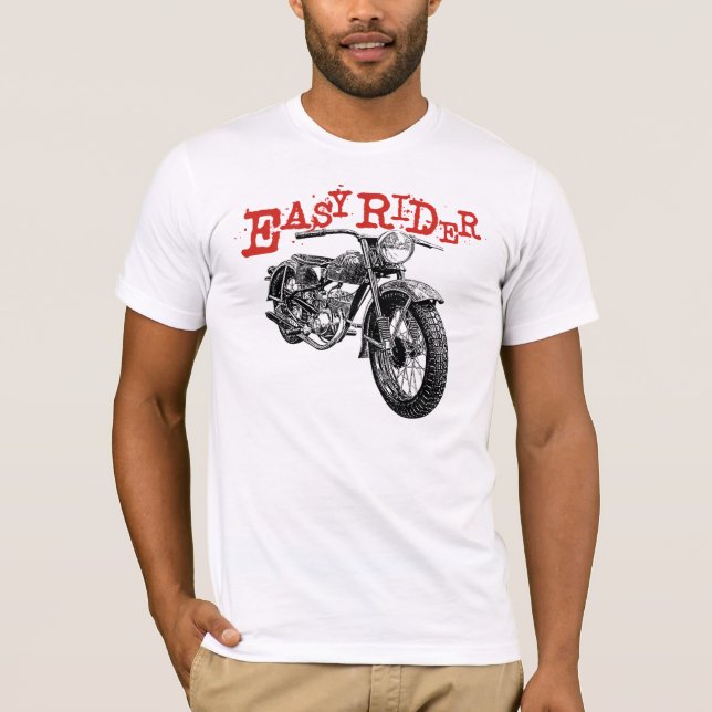 Einfacher Reiter des Motorrades T-Shirt (Vorderseite)