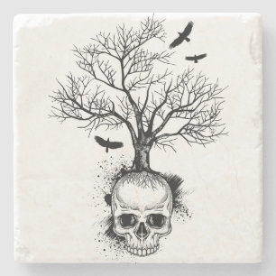 Einfacher Reiter-Logo-Untersetzer Steinuntersetzer