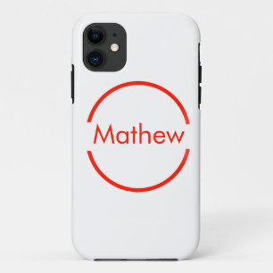 einfacher roter Kreis hinzufügen Case-Mate iPhone Hülle