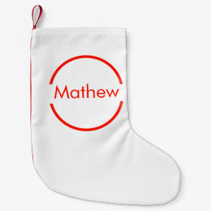 einfacher roter Kreis hinzufügen Kleiner Weihnachtsstrumpf