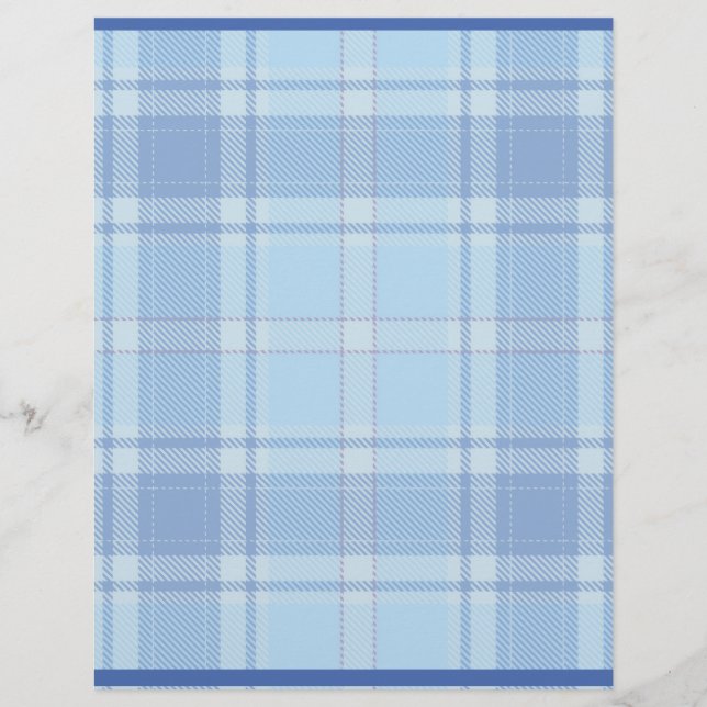 Einfacher Rustikaler Blau Stil Karo  Briefbogen (Vorderseite)