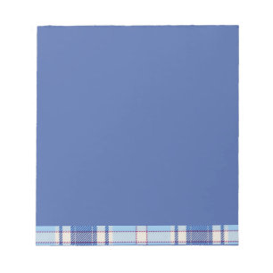 Einfacher Rustikaler Blau Stil Karo Notizblock