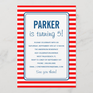 EINFACHER SAILOR| BIRTHTAGINVITATION EINLADUNG