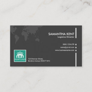 Einfacher schlichter grauer visitenkarte