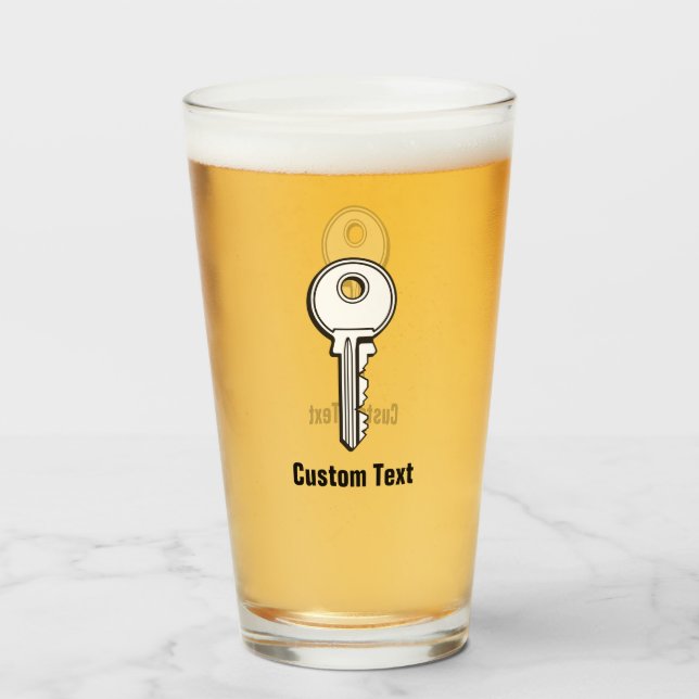 Einfacher Schlüssel Glas (Vorne (Gefüllt))