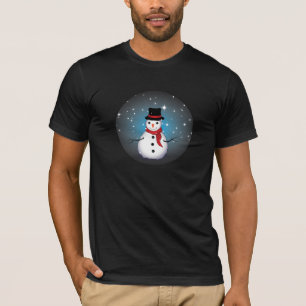 Einfacher Schneemann in einer Blase T-Shirt