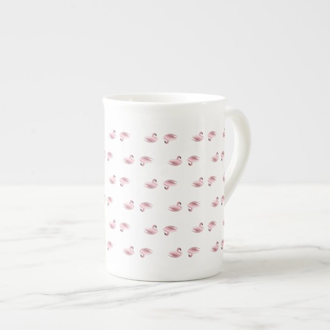 Einfacher Schwan-Kaffee/Tee-Tasse Prozellantasse (Vorderseite Rechts)