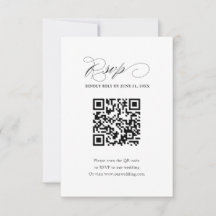 Einfacher Schwarz-Weiß-Hochzeits-QR-Code