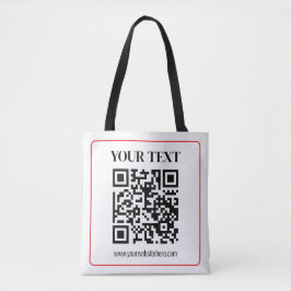 Einfacher Schwarz-Weiß-QR-Code mit rotem Rand