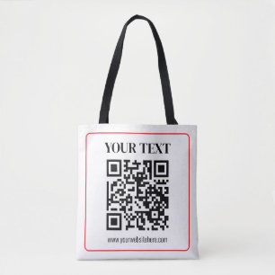 Einfacher Schwarz-Weiß-QR-Code mit rotem Rand