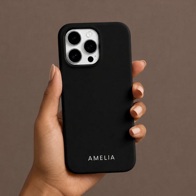 Einfacher schwarzer iPhone-Hülle mit individuellem iPhone Hülle (Von Creator hochgeladen)