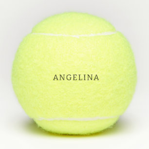 Einfacher Schwarzer Personalisierter Spielername M Tennisbälle