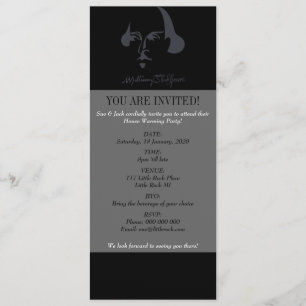 Einfacher Shakespeare mit Unterzeichnung Einladung