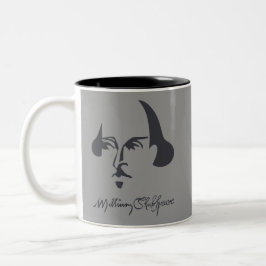 Einfacher Shakespeare mit Unterzeichnung Zweifarbige Tasse