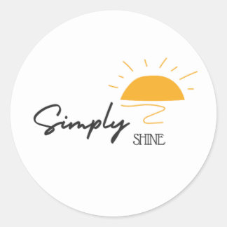 Einfacher Shine Sunshine Bright Circle Sticker
