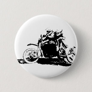 Einfacher Sidecarcross Entwurf Button