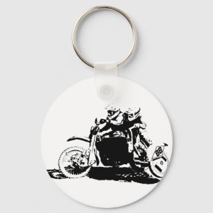 Einfacher Sidecarcross Entwurf Schlüsselanhänger