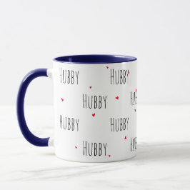 Einfacher Spaß "Hubby" Typografie + Liebe der klei Tasse