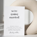 Einfacher Spaß Lässig Minimalistisch Moderne Hochz Einladung<br><div class="desc">Einfache Freude Lässig Minimalistisch Moderne Hochzeit Einladung in Schwarz und Weiß</div>