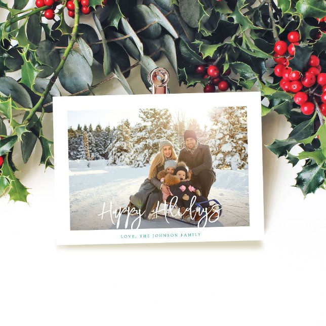 Einfacher Spaß Minimalistisch Happy Holidays Foto (Von Creator hochgeladen)